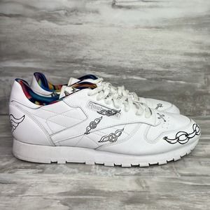 Reebok Mens CL Leather Peace Day Walking Shoes Sneakers White Size 14 FX3339